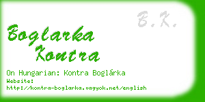 boglarka kontra business card